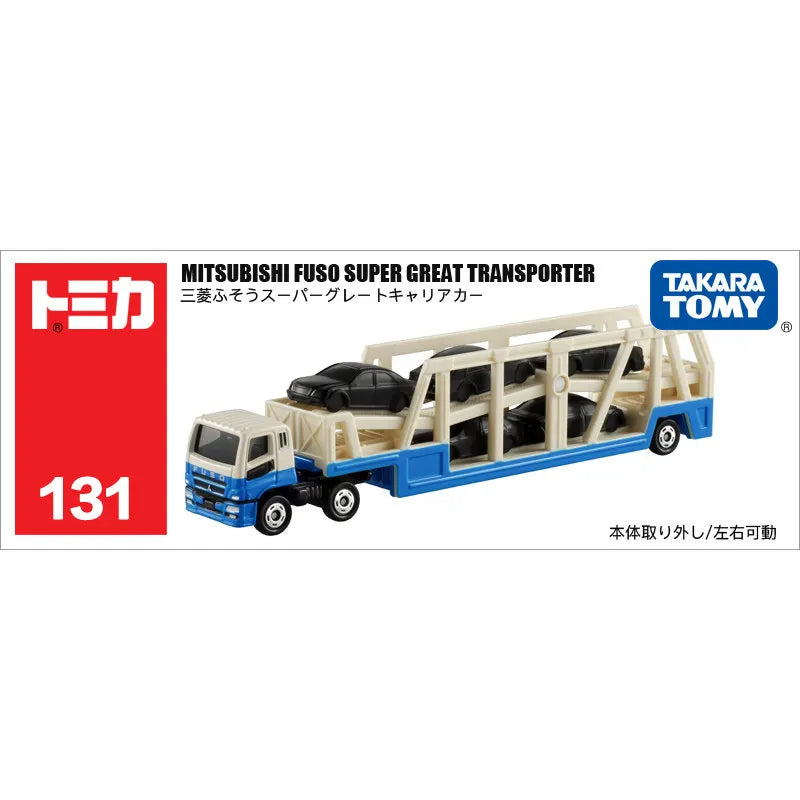 Takara Tomy Tomica No.131 Mitsubishi Fuso Car Transporter Diecast Long Vehicle Toy Gift for Boys Kids In Stock