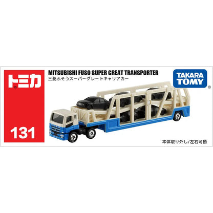 Takara Tomy Tomica No.131 Mitsubishi Fuso Car Transporter Diecast Long Vehicle Toy Gift for Boys Kids In Stock