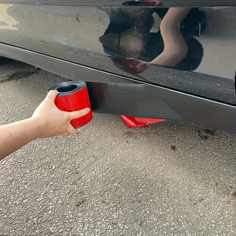 2M*5cm Self-Adhesive Car Door Edge Bumper Strip Scratch Resistant Protective Film Carbon Car Door Edge Wrapping Sticker