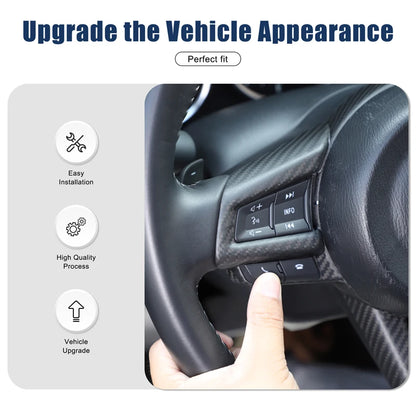 Steering Wheel Key Frame Trim Sticker Steering Wheel Decorative Frame For Fiat Abarth 124 NF 348 348AX Mazda MX-5 ND 2016-2026