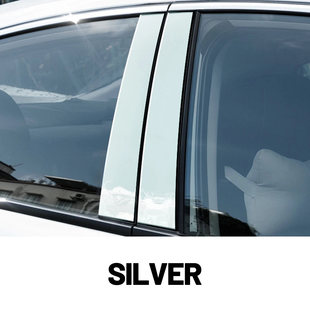 Glossy Black Carbon Fiber Window Door Deal B C Pillar Post Cover Sticker For Porsche Macan 95B 2014-2022 2015 2016 2017 2018