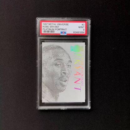 Fan Made DIY 1997 Metal Universe Jordan Kobe Platinum Portrait Replica Design Collectible Basketball Cards Sports Card Hobby