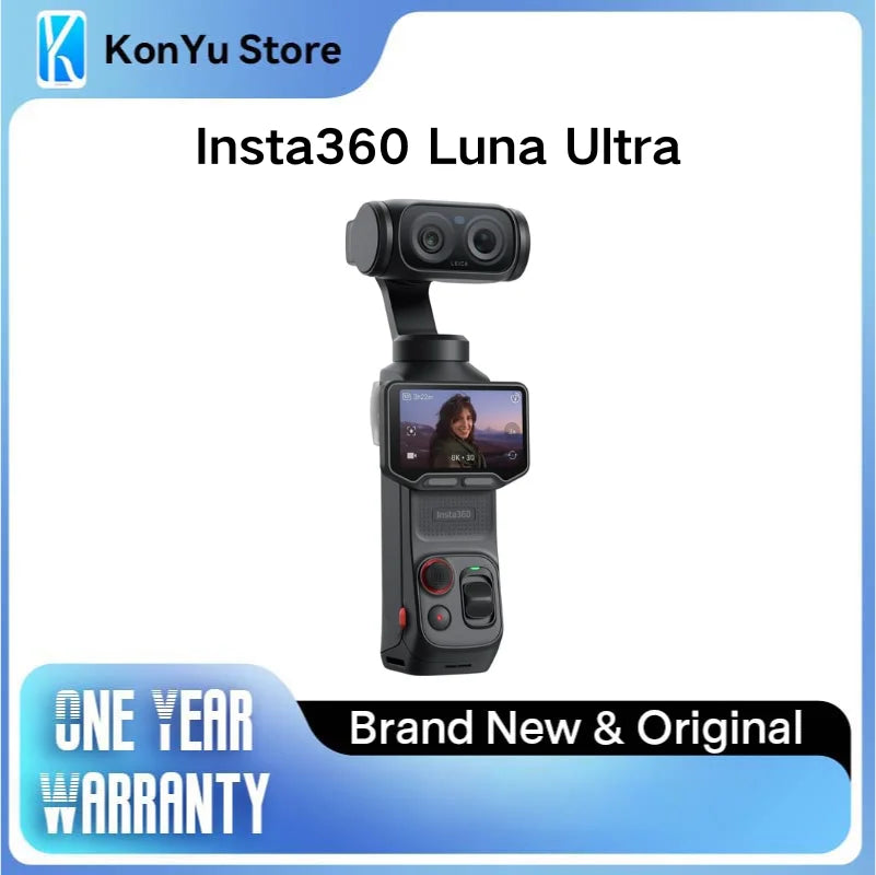 Insta360 Luna Ultra Dual Lens Gimbal Camera 8K 1 Inch Sensor Detachable OLED Touch Screen Vlog Pocket Cam Standard Bundle