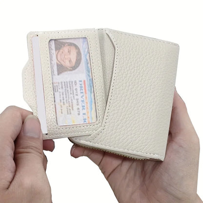 Mini Credit Card Wallet ID Card Holder, Unisex Small Wallet, Thin Zippered Short Coin Purse