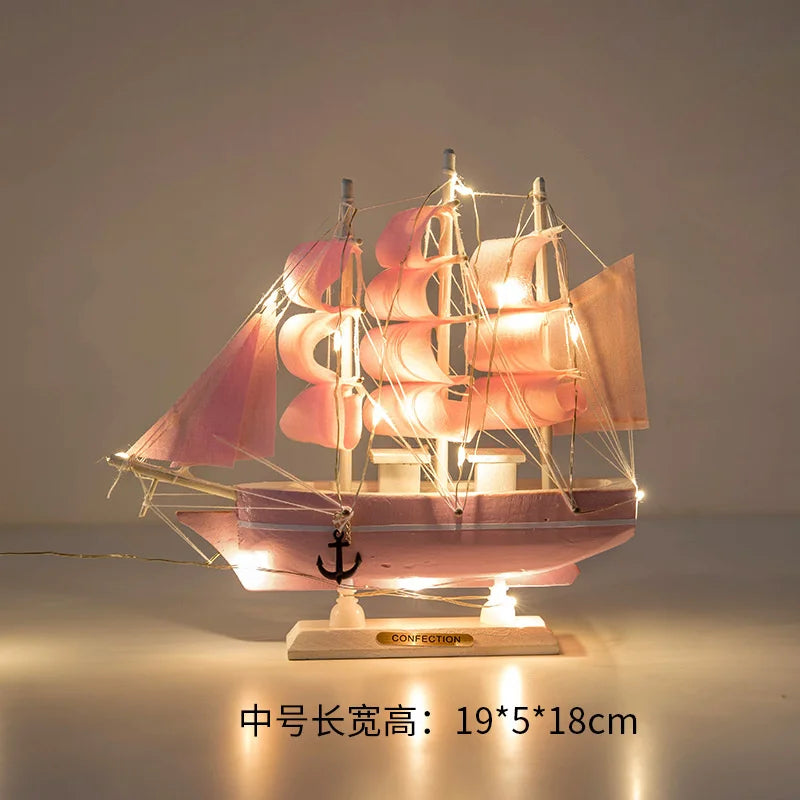 Wooden Sailboat Model Handcrafted Coastal Nautical Decor Table Centerpiece For Living Room Office Desk Gift For Adults And Teens