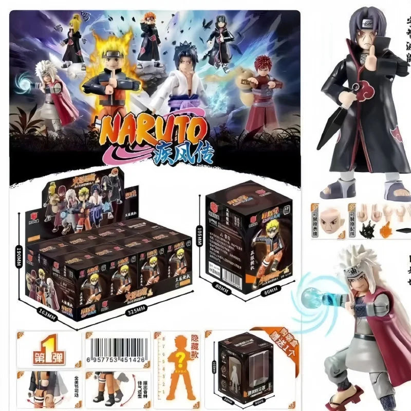 New Original NARUTO Building Blocks Toys Cartoon Anime DIY Assembled Figure Uzumaki Shippuden Action Model Toys Children Gifts