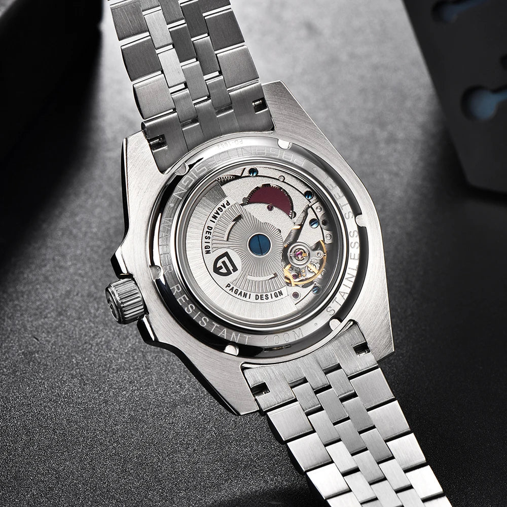 PAGANI DESIGN New Men Watch GMT Mechanical Wristwatch 40mm Automatic Watch Stainless Steel Waterproof Business Watches for Man