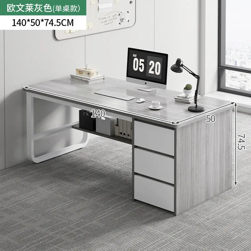 Bedroom Computer Desk Desktop Desk Chair Combination With Drawers Office Desks White Gaming Workstations Escritorio Furniture