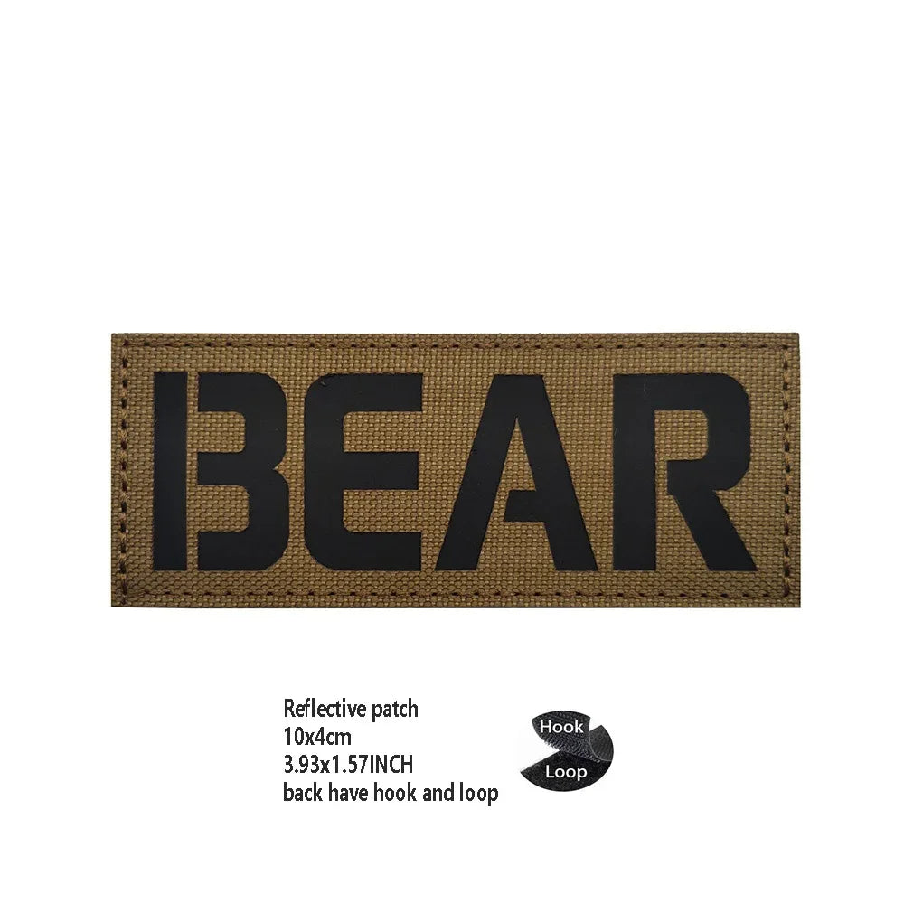 PVC Rubber Patch USEC Team Badge BEAR Magic Armband IR Reflective Tactical Morale Backpack Hook and Loop Patches for Clothing