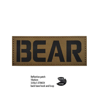 PVC Rubber Patch USEC Team Badge BEAR Magic Armband IR Reflective Tactical Morale Backpack Hook and Loop Patches for Clothing