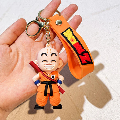 Anime Dragon Ball Keychain Ewelry Son Goku Vegeta Piccolo Action Figures Cute Keyring Bag Pendant Car Ornament Accessories Gifts