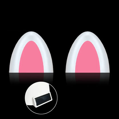 With or without lights 1 or 2pcs The car roof solar light decoration cat ears car cute panda ears Roof exterior decoration