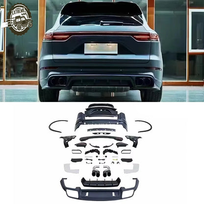 2011-2017 958.1 958.2 Upgrade to 2018 9Y0 Rear Kits Led Tail Lights Tail Gate Body Kit Rear Bumpers for Porsche Cayenne Body Kit
