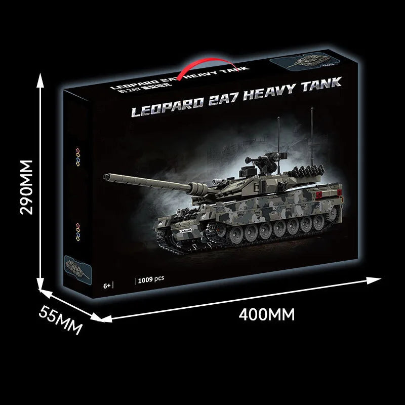 Military WW2 MOC Leopard 2A7 Army Main Battle Tank Soldiers Building Blocks Bricks M1 T90M Tank Set For Gifts