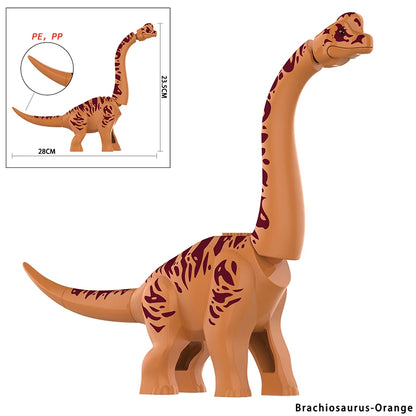 Jurassic Dinosaurs Spinosaurus Large Brick Toy Joints Open Mouth 7 Color Designs, Collectible Decor DIY Puzzle Assembly Gift