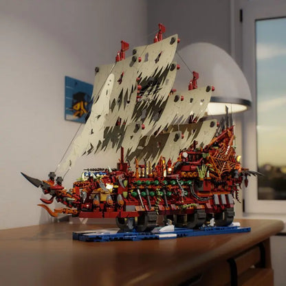 Flying Dutchman Pirate Ship Building Blocks Caribbean Pirate Ship Assembly Toys Boys and Children DIY Models New Year Gifts
