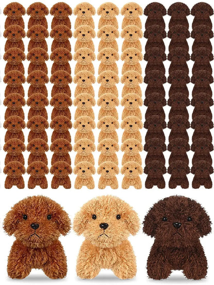 Teddy Dog Plush Toys 4.72 Inch Stuffed Puppy Dogs Mini Plush Dogs for Adopt a Puppy Party Favors Christmas Baby Shower Birthday