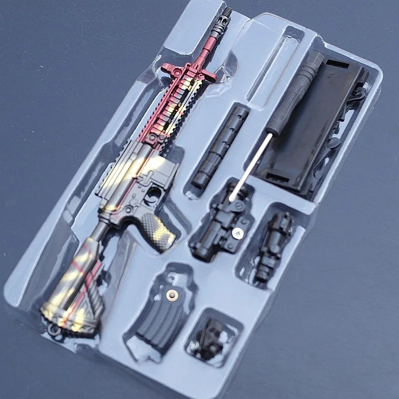 Game Kids Toys PUBG SKS AKM 98K Gun Ornaments Keychain Weapon Model Alloy Prop Decoration War Game Toy Crafts Collections Gift