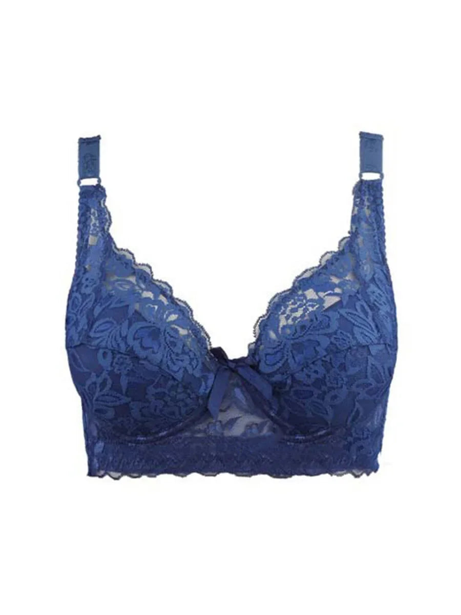Hot Full cup thin underwear small bra plus size wireless adjustable lace Women's bra breast cover B C D cup Large size Lace Bras