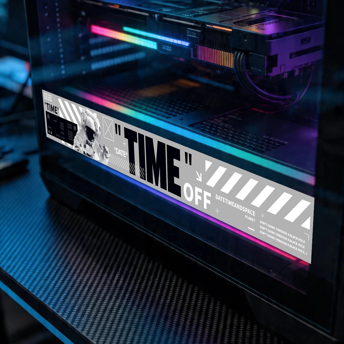 Space Astronaut Cyberpunk Warning Tape DIY Mechanical Decorative Tape Stickers Bicycle/Skateboards/suitcases/fish Tanks Stickers