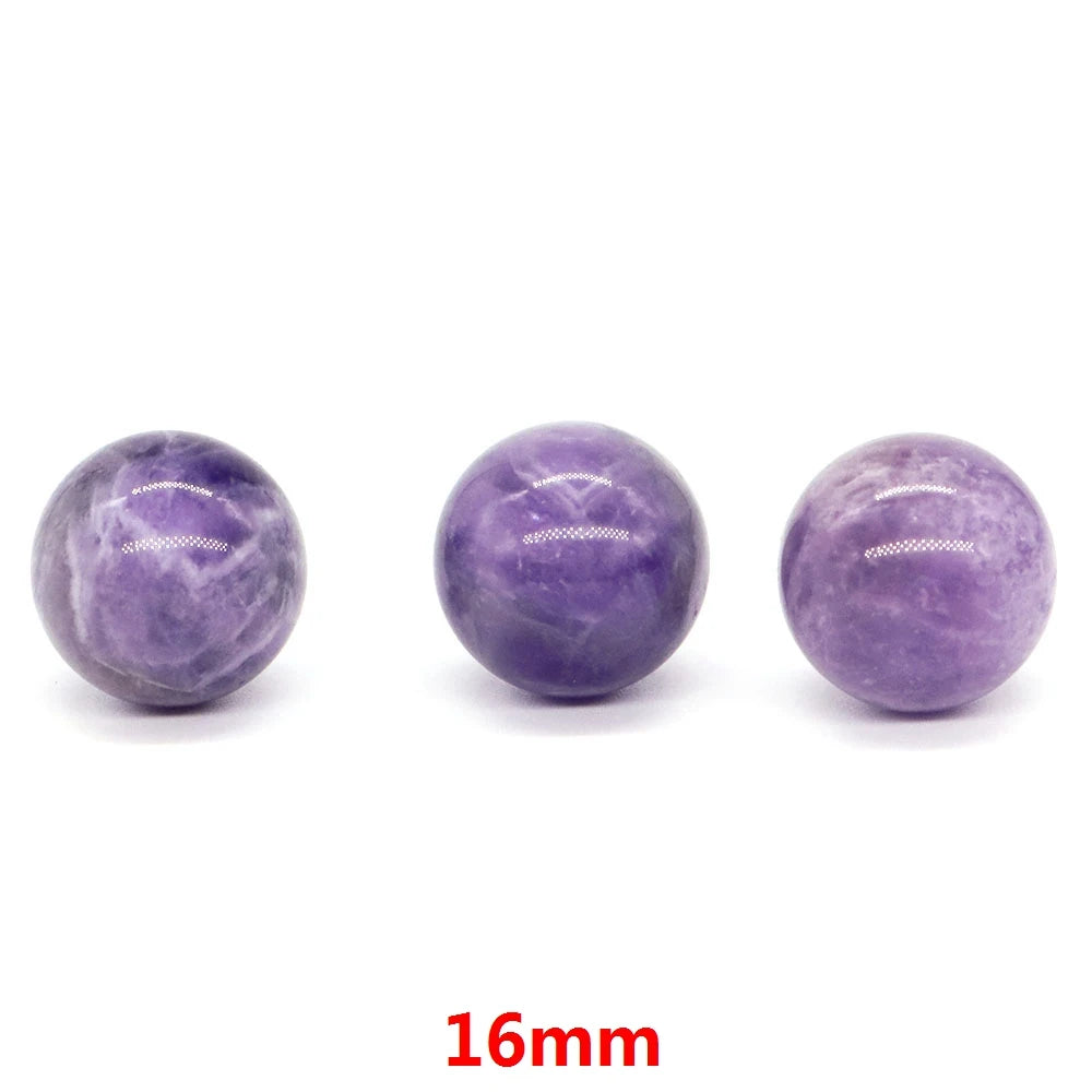 16mm 18mm 20mm 25mm 30mm 40mm Balls Natural Stone Amethyst Crystal Sphere Reiki Healing Mineral Specimen Globe Chakra Home Decor