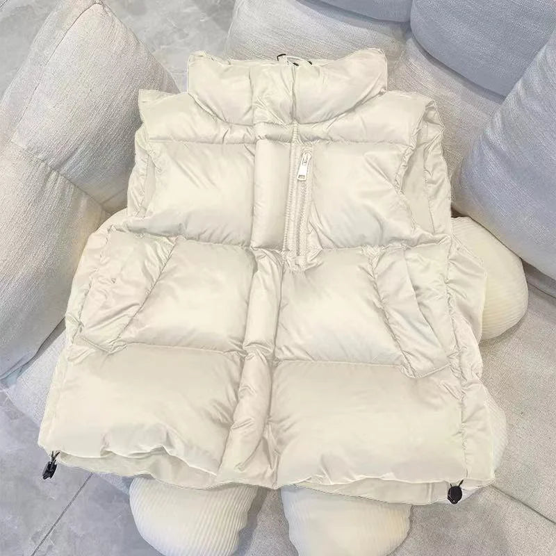 Girl's Vest Jacket Autumn Spring Boy's Down Waistcoat Children Winter Cotton Stand Collar Sleeveless Coats Kids Fashion Clothes