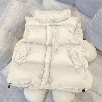 Girl's Vest Jacket Autumn Spring Boy's Down Waistcoat Children Winter Cotton Stand Collar Sleeveless Coats Kids Fashion Clothes