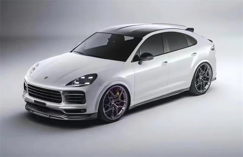 For Porsche Cayenne SUV 2018-2023 Real Carbon Fiber Bumper Front Lip Rear Diffuser Side Skirts Spoiler Splitter Body Kit