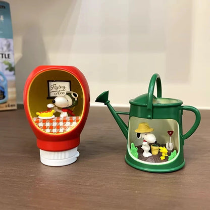 6pcs Anime Figure Dog Miniature Life Scene In Bottle Blind Box Cute Figurine Desktop Decoration Kids Toy Surprise Gift For Fans