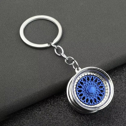 Stainless Steel Car Keychains Brake Disc Turbocharger Gear Design Keyrings Creative Mechanical Car Parts Keychain Gift for Men