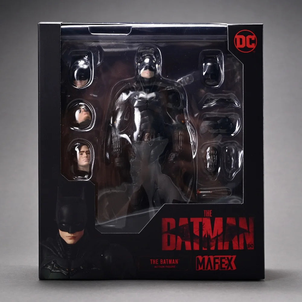 MAFEX 188 DC Batman Action Figure PVC New Batman Joint Movable Change head Collection Figures Model Toys Gift