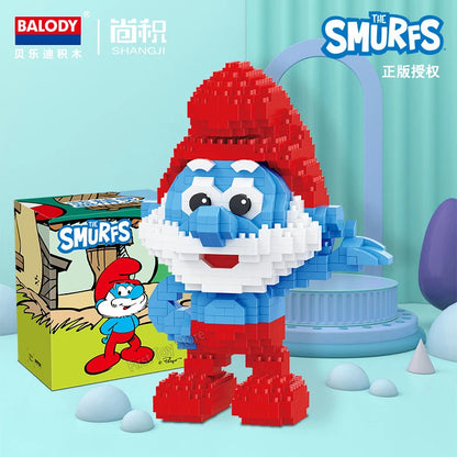 Out of print BALODY Garfield Mini Blocks SpongeBob Smurfs Figures Collection Building Toy DIY Bricks for Kids Present Toy Gift