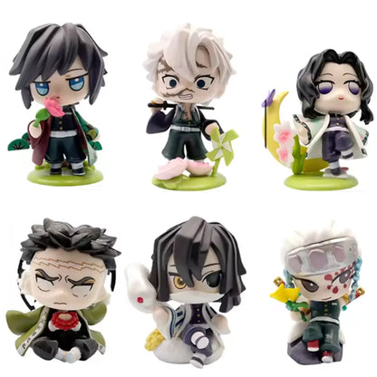 Hot Demon Slayer Tanjiro Kamado Nezuko anime cartoon figure blind box creative personalized statue model ornament surprise gift