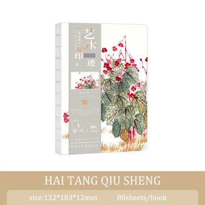 A5 Notebook Ukiyoe & Famous Painting Series Cover,80sheets/Book Writing Diary Recording Life Office Study Note Supplies CS-058