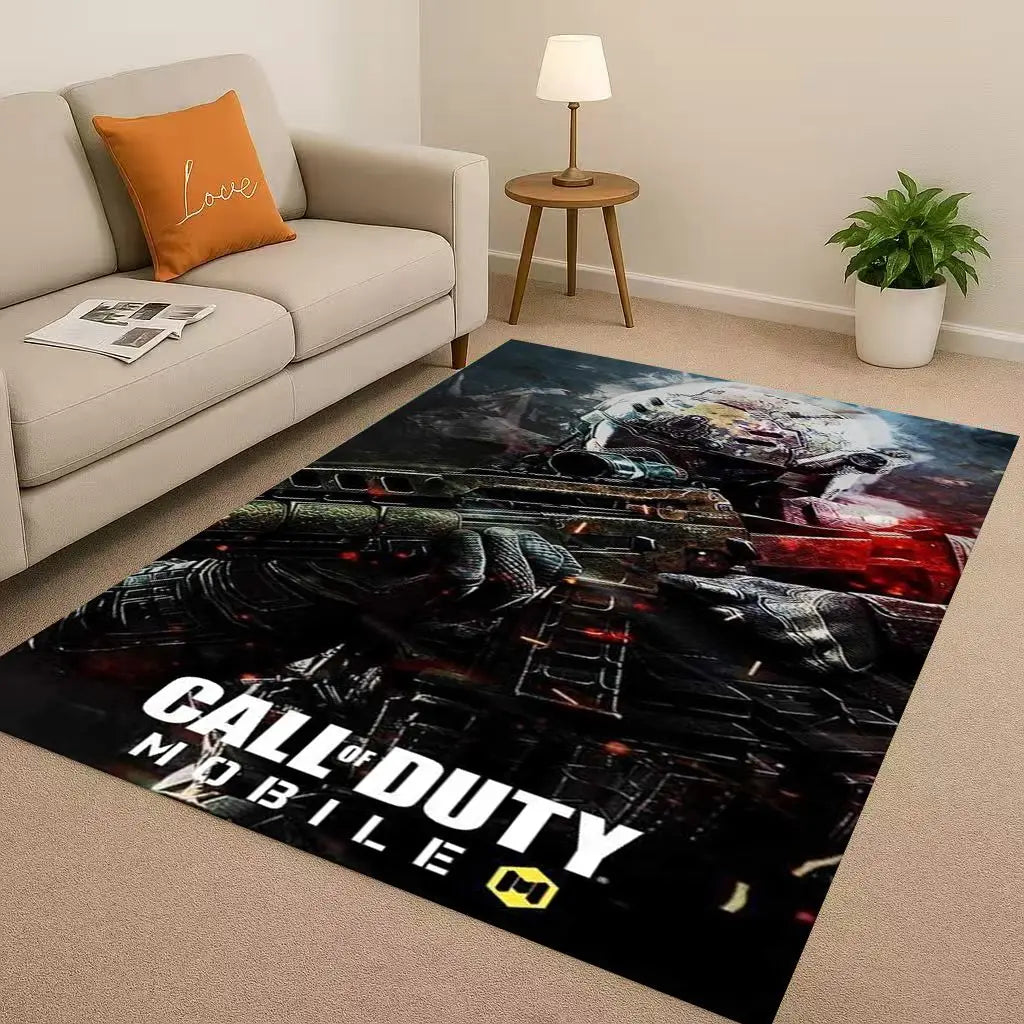 COD Ghost Simon Classic Gun Game Call of Duty  Living Room Non-Slip Area Rug Carpet for Bedroom Playroom Sofa,Home Decor Doormat