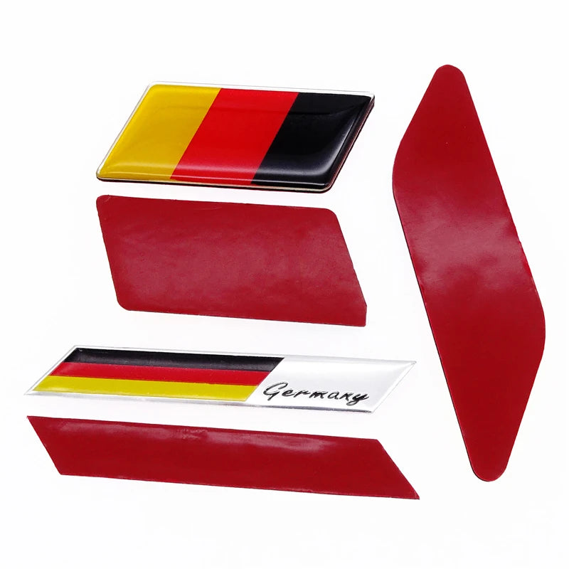 Universal Car Sticker German Flag Emblem Badge Emblem Deutsch Bumper Front Decoration Grille Auto Decal For Benz VW Audi Golf