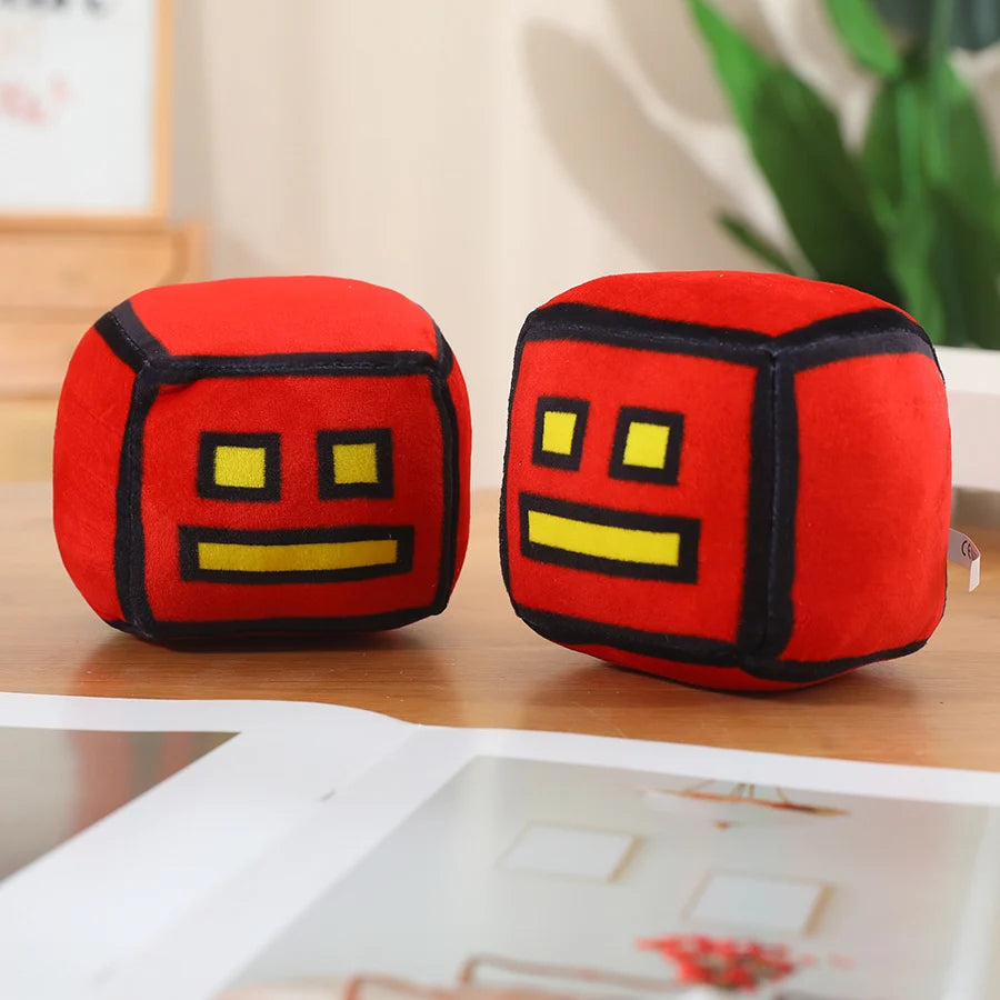 12cm Geometry Dash Plush Toys Cute Soft Stuffed Anime Game GD Dolls For Kid Birthday Christmas Gift Keepsake Decor