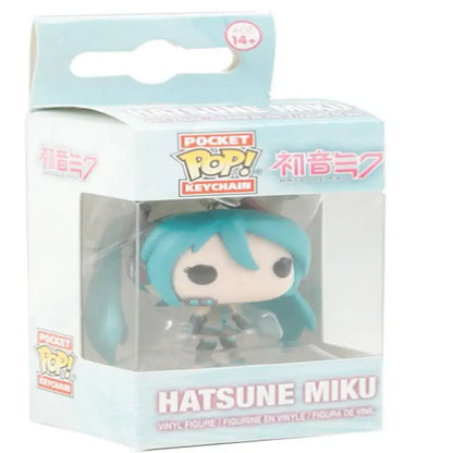 FUNKO POP Anime Hatsune Miku Keyring Pocket Pop Keychain Toy Action Toy Figures Key Chain Vinyl Figure Doll Toys for Children