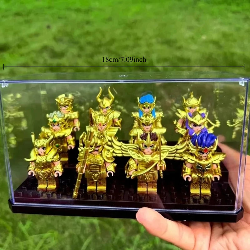 Saint Seiya Japanese Anime Cartoon Bricks Dolls Aiolia Aiolos Model Toys Building Blocks Figures Assembly Toys Gifts CQ11-22