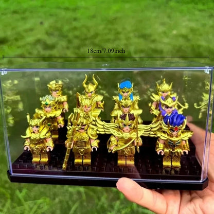 Saint Seiya Japanese Anime Cartoon Bricks Dolls Aiolia Aiolos Model Toys Building Blocks Figures Assembly Toys Gifts CQ11-22