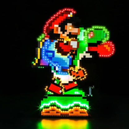 Lazishi LED light 71438 set suitable for Super Mario World: Mario&Yoshi block gift (lighting accessories only)
