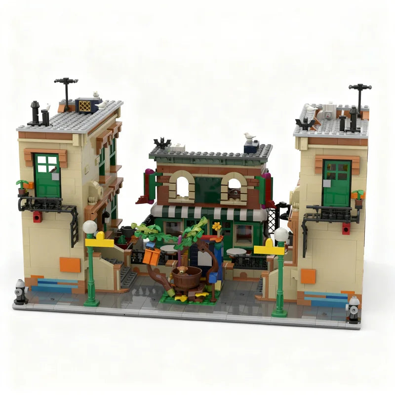 2703pcs MOC Sesame Square Modular Architecture Street Scene Model Building Blocks DIY Art Set Mega Mini Large Iconic Toy Gift