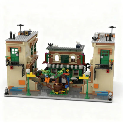 2703pcs MOC Sesame Square Modular Architecture Street Scene Model Building Blocks DIY Art Set Mega Mini Large Iconic Toy Gift