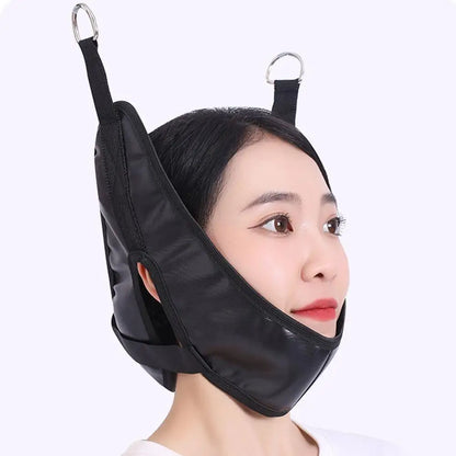Over Door Hanging Neck Traction Kit Cushion Belt Brace Adjustable Cervical Correction Stretcher Back Head Massager
