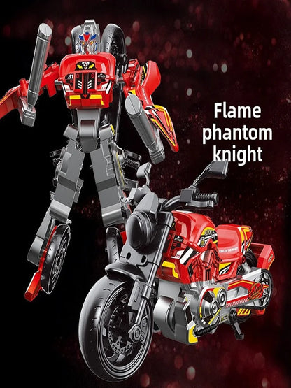 Deformed Motorcycle Robot Model Toy Educational DIY Bimorph Transformation Robot Gift