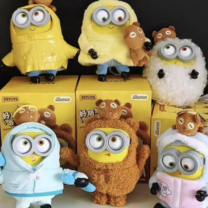 Hot New BOB&TIM Minions Better Together Series Anime Cute Cartoon Gifts Box Keychains Figure Model Trendy Toys Gifts