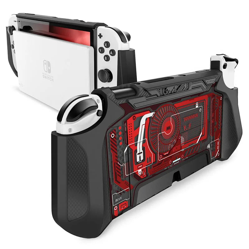 MUMBA Dockable Case For Nintendo Switch OLED 2021 Blade Series TPU Grip Protective Cover Compatible with Joy-Con Controller