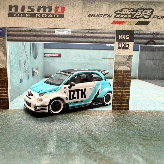 MGT 1/64 LB-WORKS X Abas Works ABARTH 595 Alloy Diecast Model Car Collection Toy Station Vehicle Gift(Without Packaging)