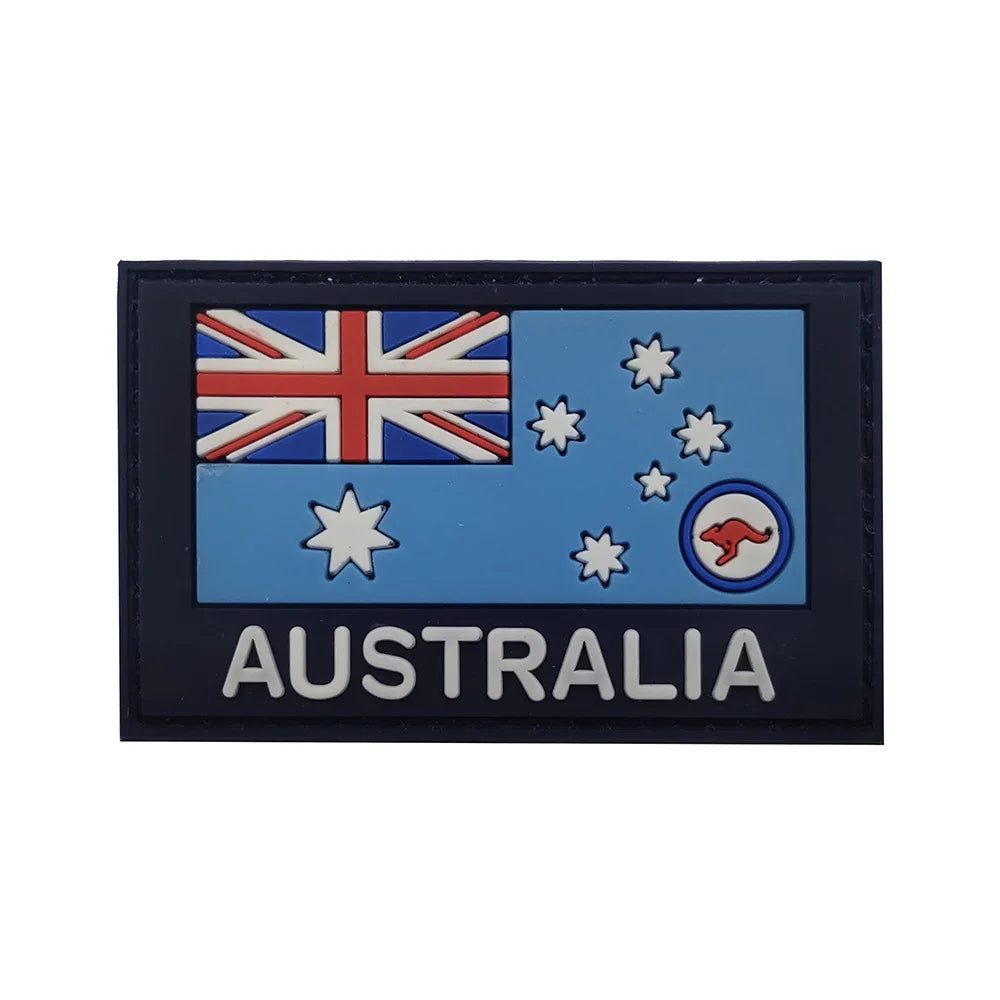 Australia Flg Australia Flag PVC Embroidery Armband Velcro Morale Badge Backpack Patch Stick on clothes backpacks