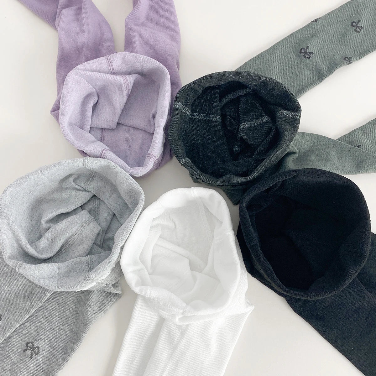 5 PCS Mid-Thickness Plain Baby Toddler Leggings Socks – Children Girl Kid Tights for Casual, School & Layering